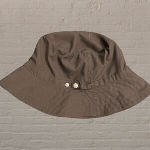 Escada Kids Youth Bucket Hat Dark Brown Cotton Designer Sun Cap Luxury Kids OS